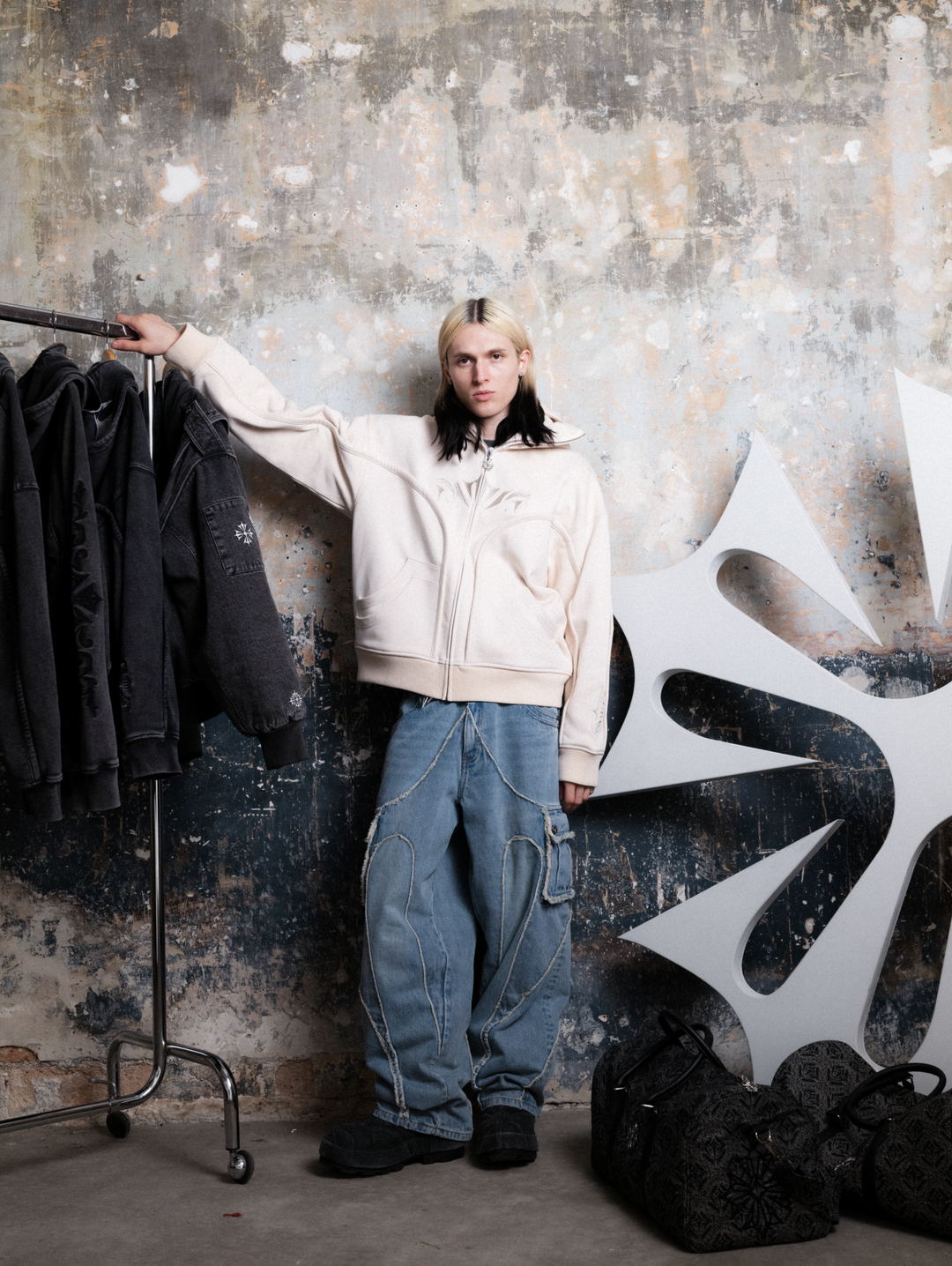 Beige Phantom Hoodie