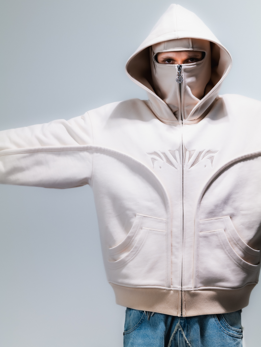 Beige Phantom Hoodie