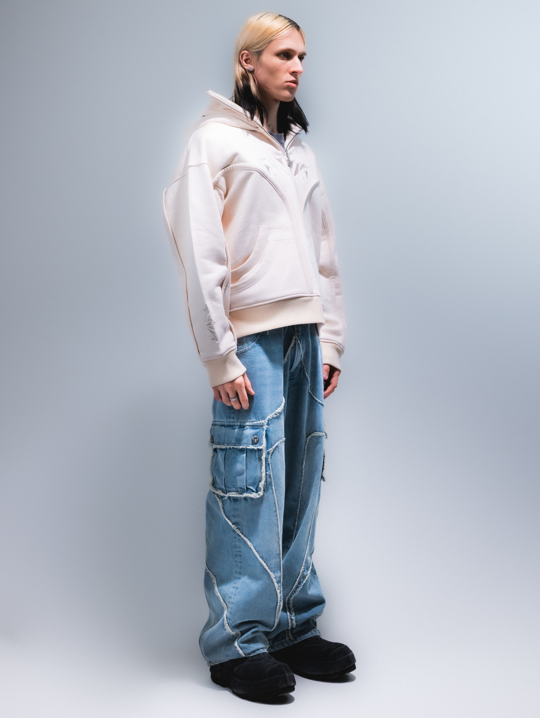 Beige Phantom Hoodie