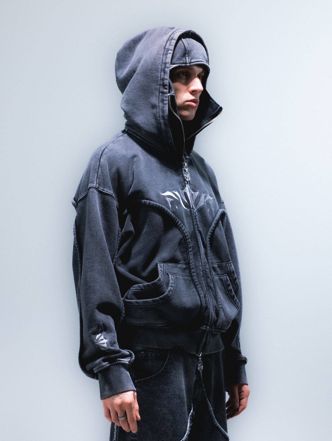 Wash Black Phantom Hoodie
