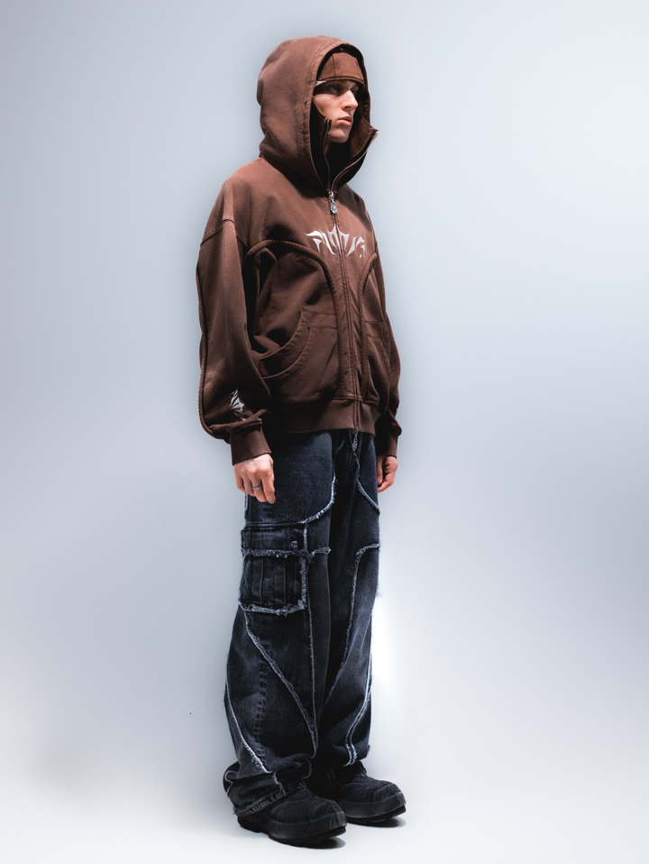 Wash Brown Phantom Hoodie