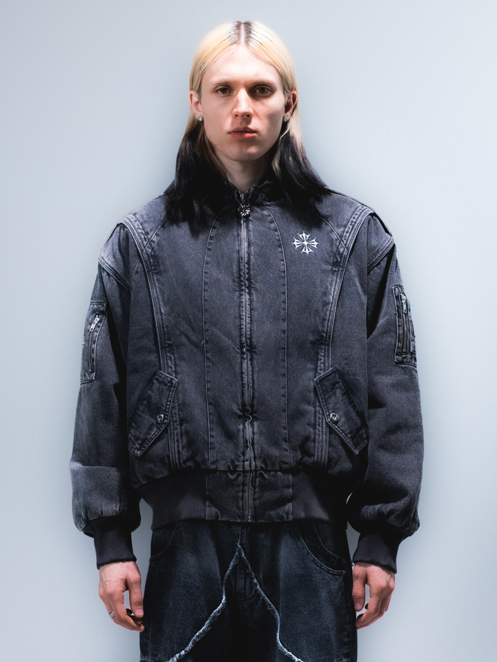 Forged Denim Bomber