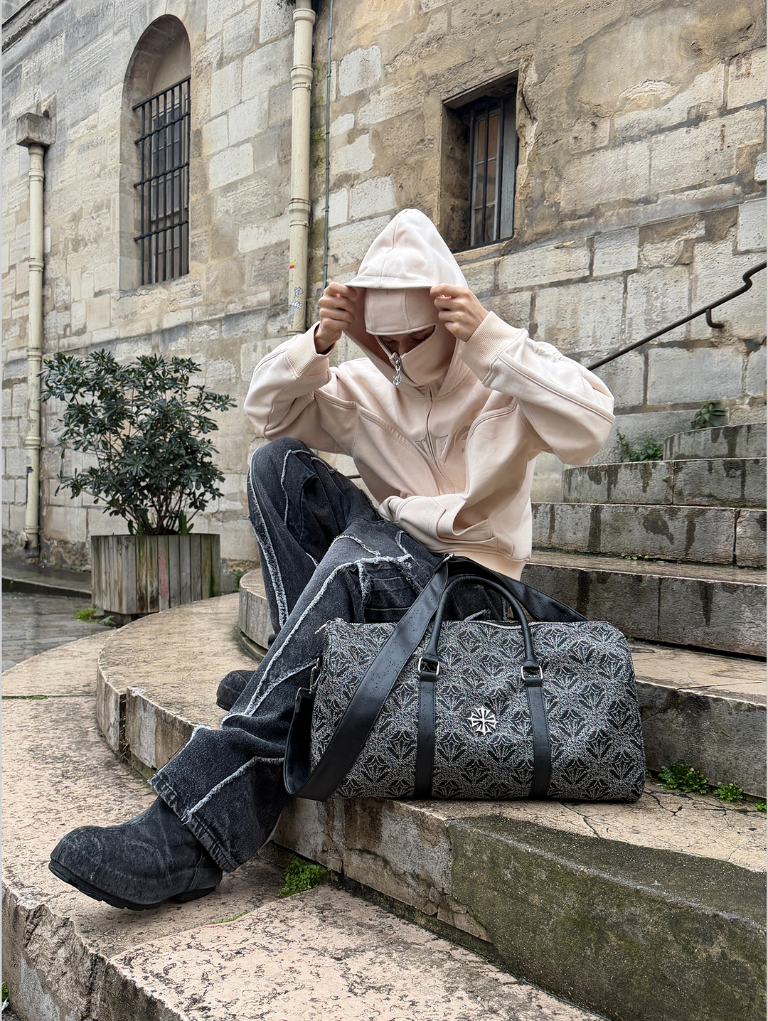 Beige Phantom Hoodie